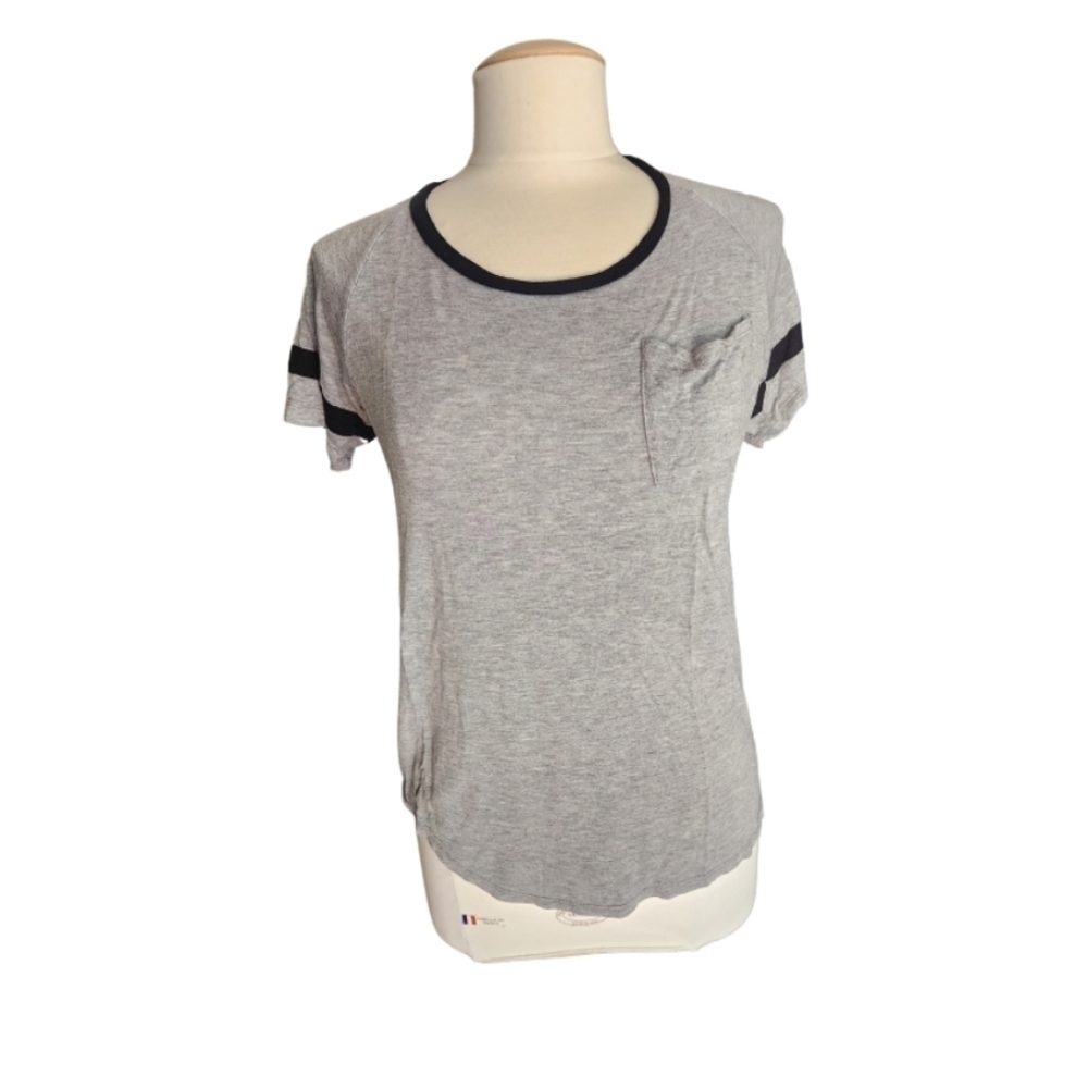 No Comment Gray Pocket Short Sleeve Tee